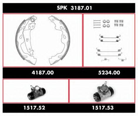 WOKING SPK318701 Комплект гальм, барабанний гальмівний механізм