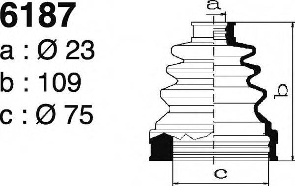 DEPA 6187 Комплект пильника, приводний вал