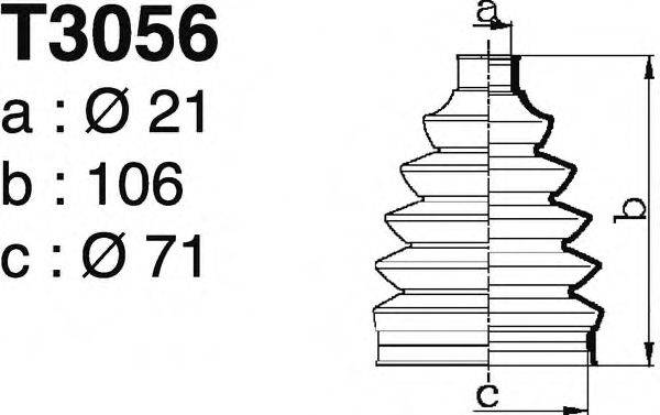 DEPA T3056 Комплект пильника, приводний вал