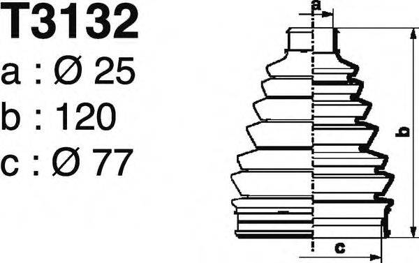 MITSUBISHI MR336589 Комплект пильника, приводний вал