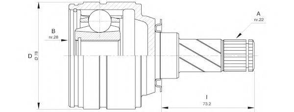 OPEN PARTS CVJ542420 Шарнірний комплект, приводний вал