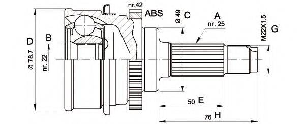 OPEN PARTS CVJ548010 Шарнірний комплект, приводний вал