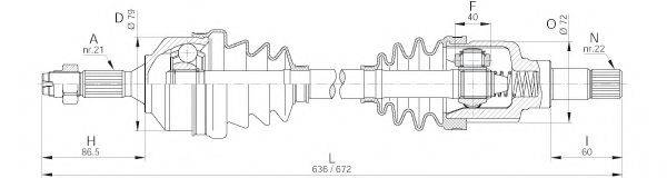 OPEN PARTS DRS618100 Приводний вал