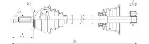 OPEN PARTS DRS620600 Приводний вал