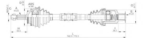 OPEN PARTS DRS624500 Приводний вал