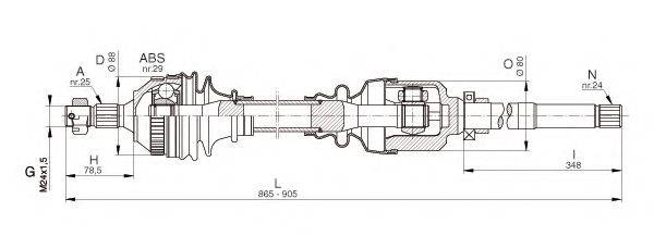 OPEN PARTS DRS633100 Приводний вал