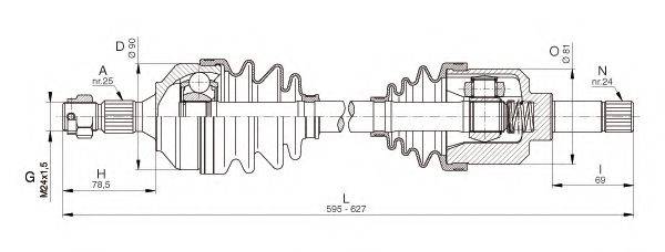 OPEN PARTS DRS633400 Приводний вал