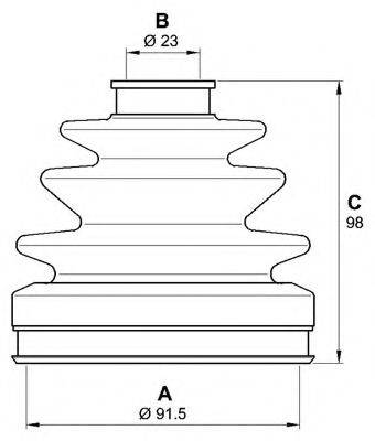 OPEN PARTS SJK710900 Комплект пильника, приводний вал