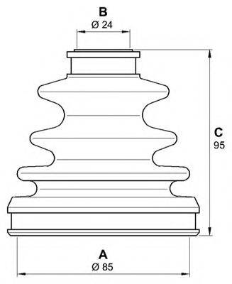 OPEN PARTS SJK711800 Комплект пильника, приводний вал