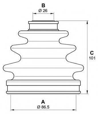 OPEN PARTS SJK726500 Комплект пильника, приводний вал