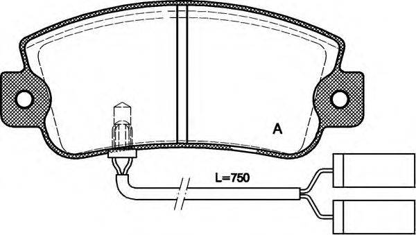 OPEN PARTS BPA002522 Комплект гальмівних колодок, дискове гальмо