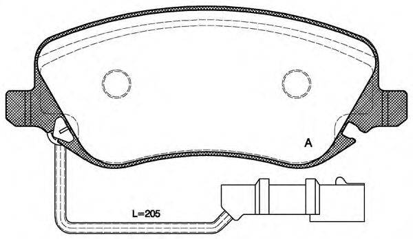 OPEN PARTS BPA087902 Комплект гальмівних колодок, дискове гальмо