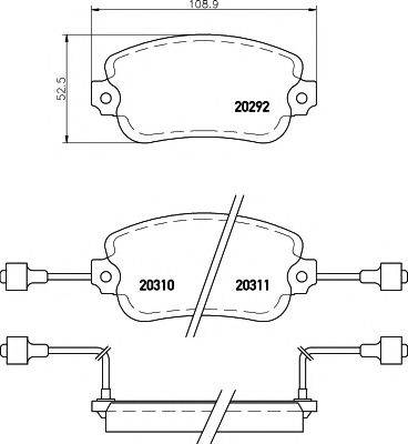 TEXTAR 20292 Комплект гальмівних колодок, дискове гальмо