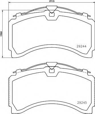 MERCEDES-BENZ A0064201520 Комплект гальмівних колодок, дискове гальмо