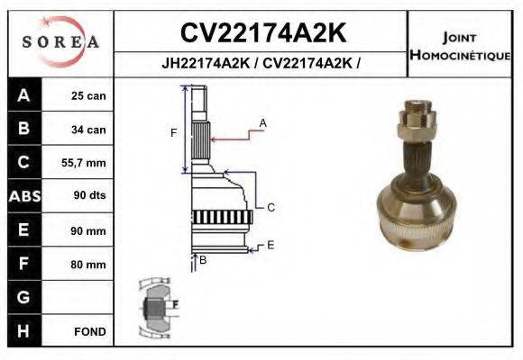 SNRA JH22174A2K Шарнірний комплект, приводний вал