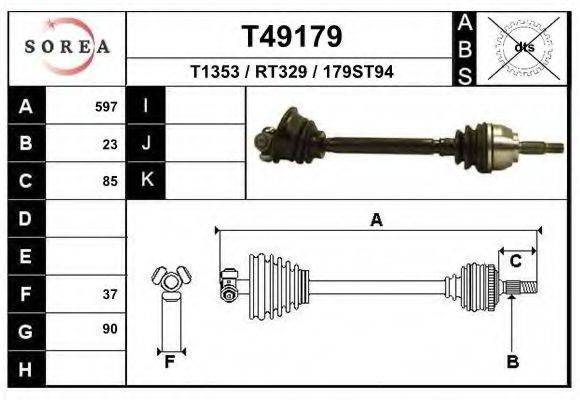 EAI T49179 Приводний вал