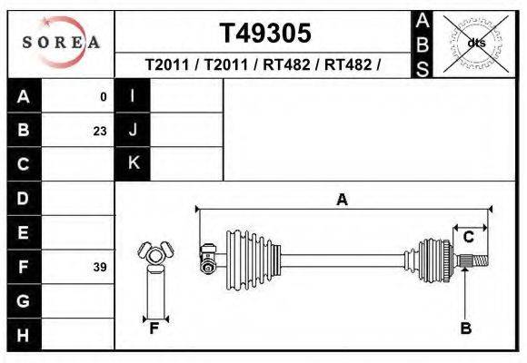 EAI T49305 Приводний вал