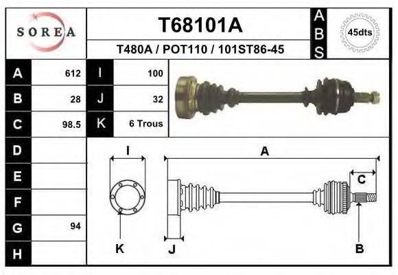 EAI T68101A Приводний вал