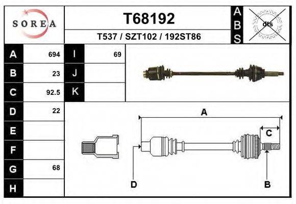 EAI T68192 Приводний вал