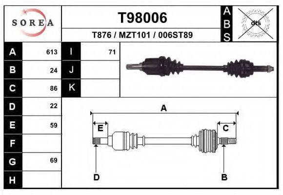 EAI T98006 Приводний вал