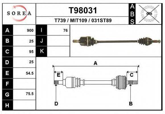 EAI T98031 Приводний вал