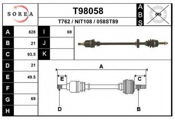 EAI T98058 Приводний вал