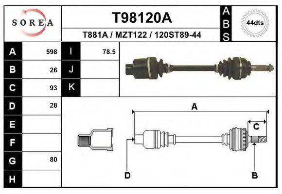 EAI T98120A Приводний вал