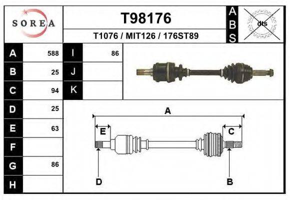 EAI T98176 Приводний вал