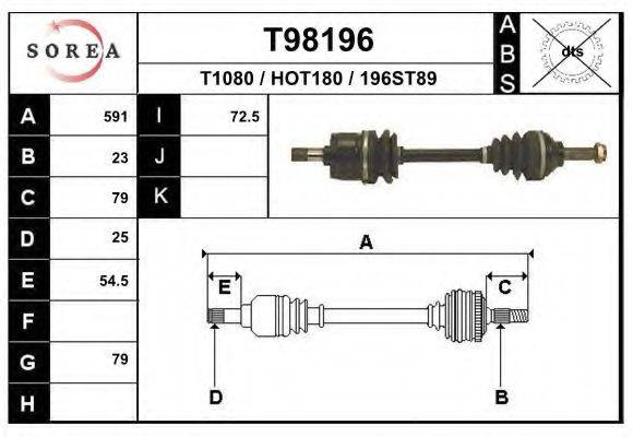 EAI T98196 Приводний вал