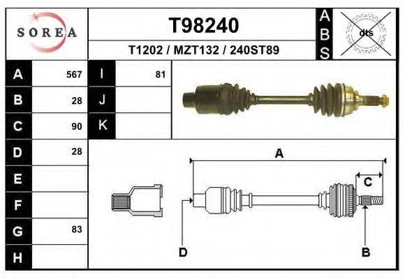 EAI T98240 Приводний вал