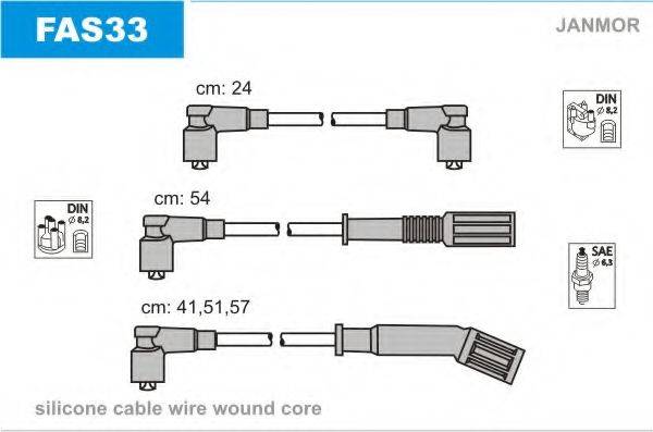 JANMOR FAS33 Комплект дротів запалювання