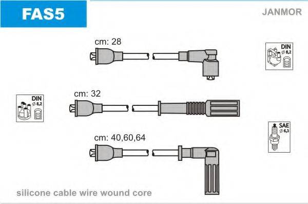 JANMOR FAS5 Комплект дротів запалювання