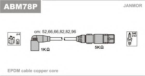 JANMOR ABM78P Комплект дротів запалювання