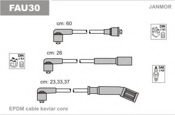 JANMOR FAU30 Комплект дротів запалювання