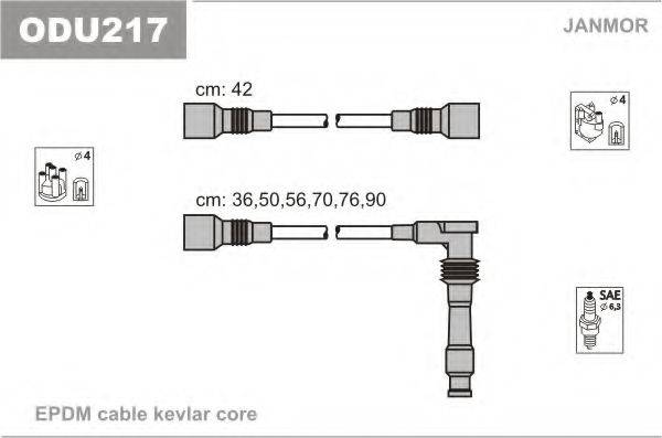 JANMOR ODU217 Комплект дротів запалювання