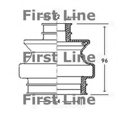 FIRST LINE FCB2306 Пильовик, приводний вал
