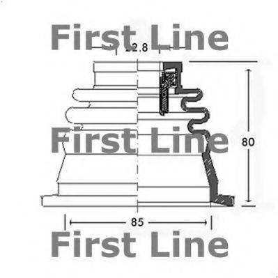 FIRST LINE FCB2544 Пильовик, приводний вал