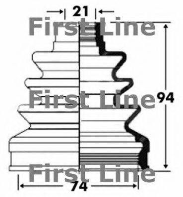 FIRST LINE FCB2821 Пильовик, приводний вал