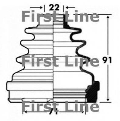 FIRST LINE FCB2853 Пильовик, приводний вал