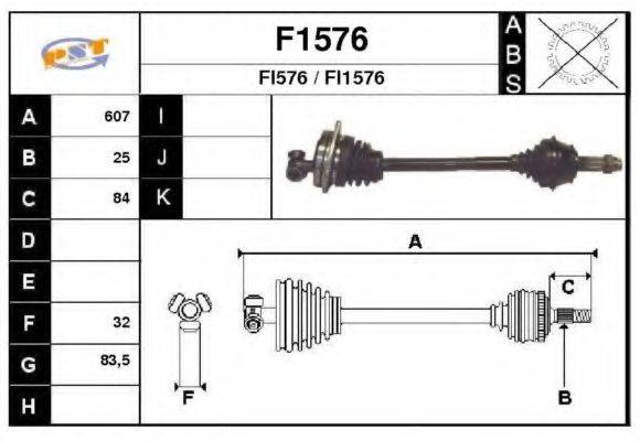 SNRA F1576 Приводний вал