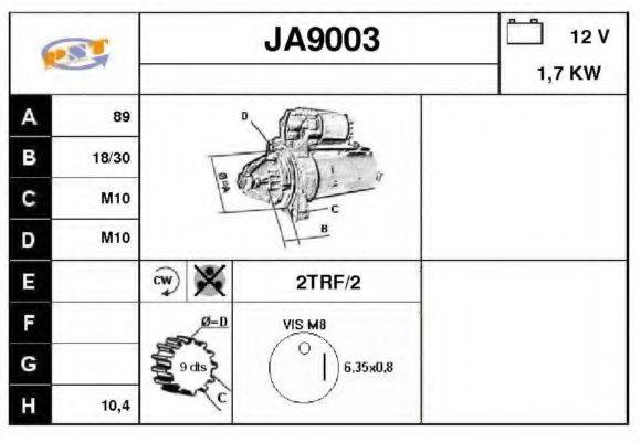 SNRA JA9003 Стартер