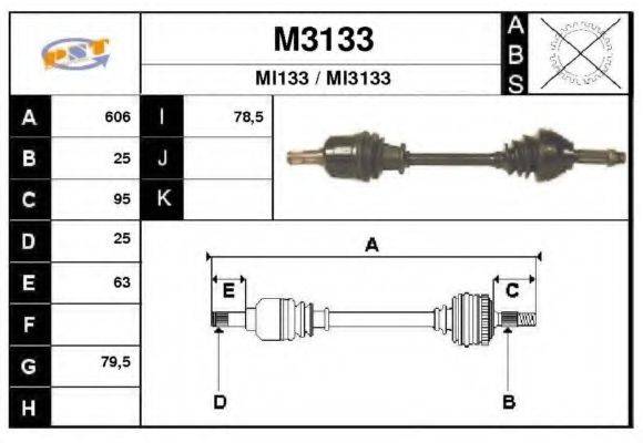 SNRA M3133 Приводний вал