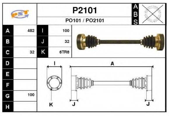 GENERAL RICAMBI PO3002 Приводний вал