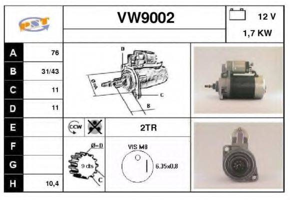 SNRA VW9002 Стартер