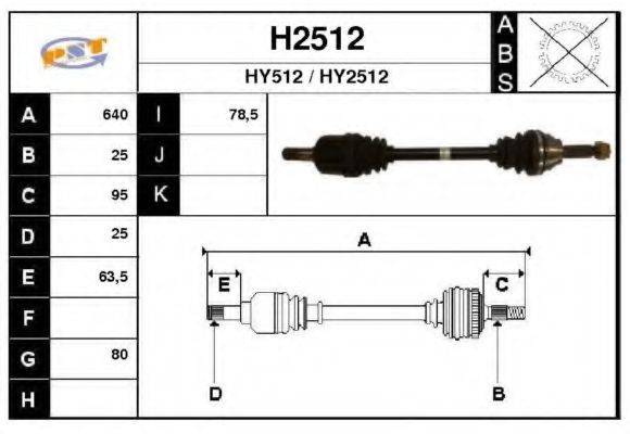 SNRA H2512 Приводний вал