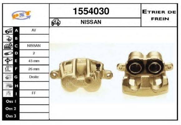 NISSAN 41001-21P00 Гальмівний супорт