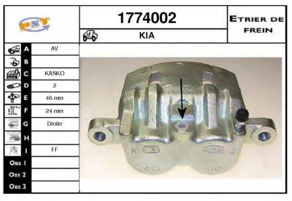 SNRA 1774002 Гальмівний супорт