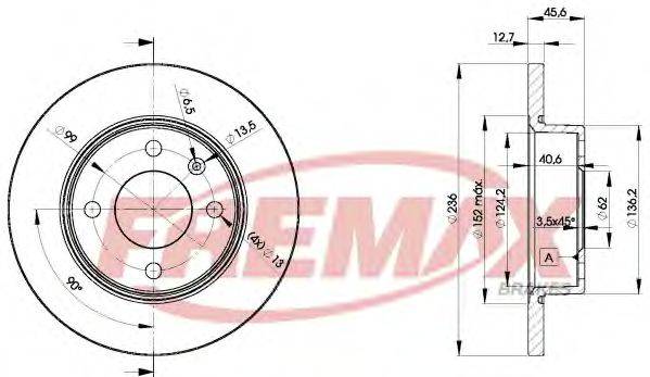 FREMAX BD4321 гальмівний диск