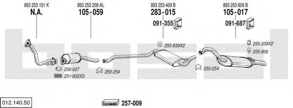 BOSAL 01214050 Система випуску ОГ