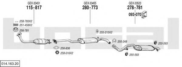 BOSAL 01416320 Система випуску ОГ